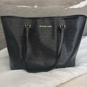 Michael Kors Embossed Black Tote